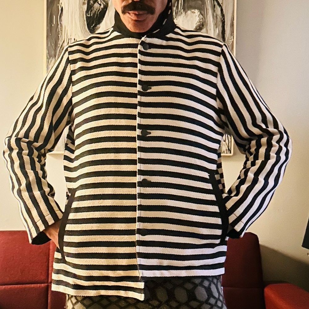 Fried Rice NYC Striped Black and White Unisex Jacket